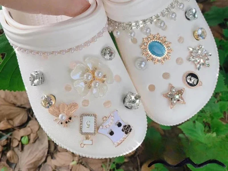 Diamond Pearl Shoe Charms