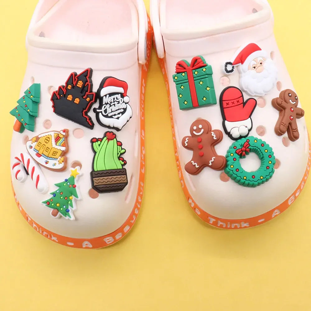 Merry Christmas Santa Shoe Charms