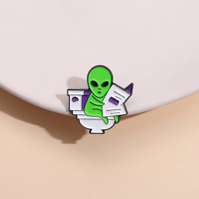 Aliens Reading Newspapers