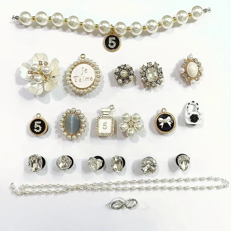 Diamond Pearl Shoe Charms