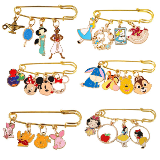 Mickey and Minnie Charm Pin