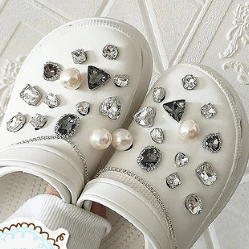 Diamond Pearl Shoe Charms