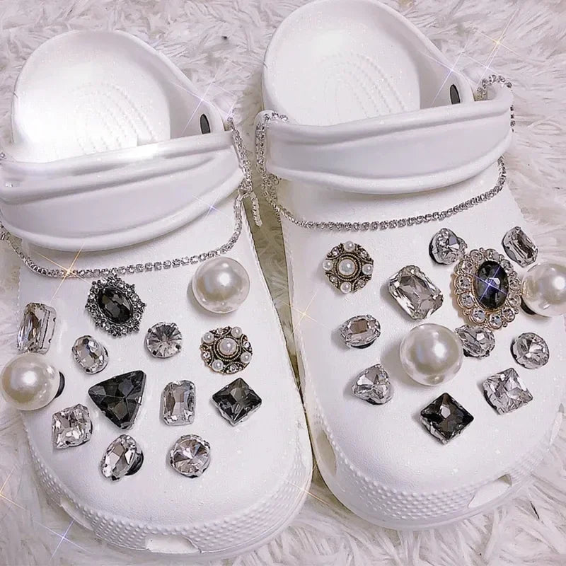 Diamond Pearl Shoe Charms